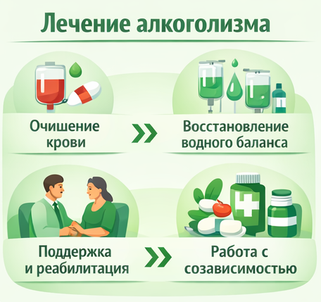 лечение алкоголизма в Советске Кировская обл. этапы